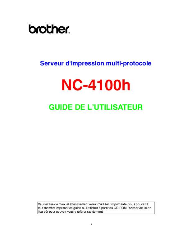 Guide utilisation BROTHER HL-1650 NETWORK USER  de la marque BROTHER