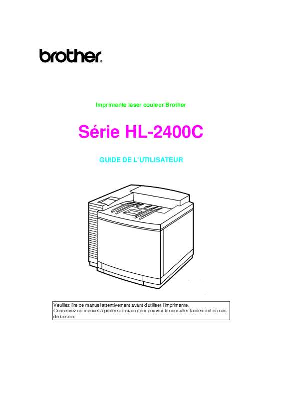 Guide utilisation BROTHER HL-2400C  de la marque BROTHER