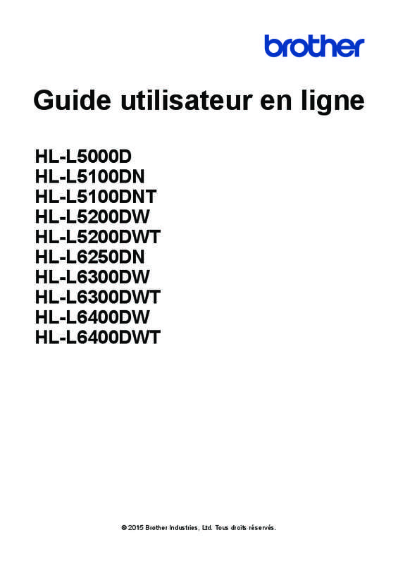 Guide utilisation BROTHER HL-L5200DW  de la marque BROTHER