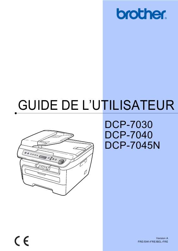 Guide utilisation BROTHER DCP-7040  de la marque BROTHER
