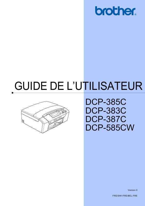 Guide utilisation BROTHER DCP-383C  de la marque BROTHER