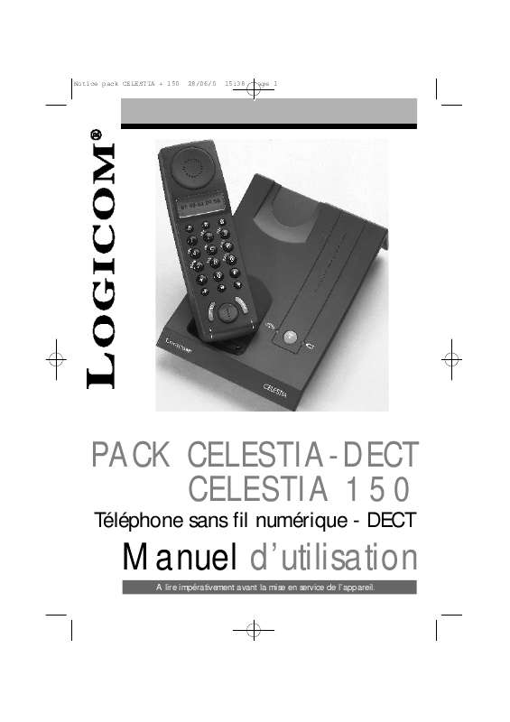 Guide utilisation LOGICOM CELESTIA DECT 150  de la marque LOGICOM