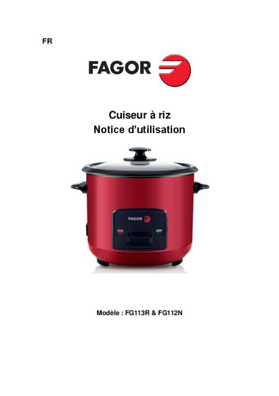 Guide utilisation FAGOR FG113R de la marque FAGOR