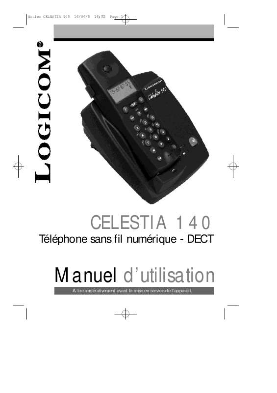 Guide utilisation LOGICOM CELESTIA 140  de la marque LOGICOM