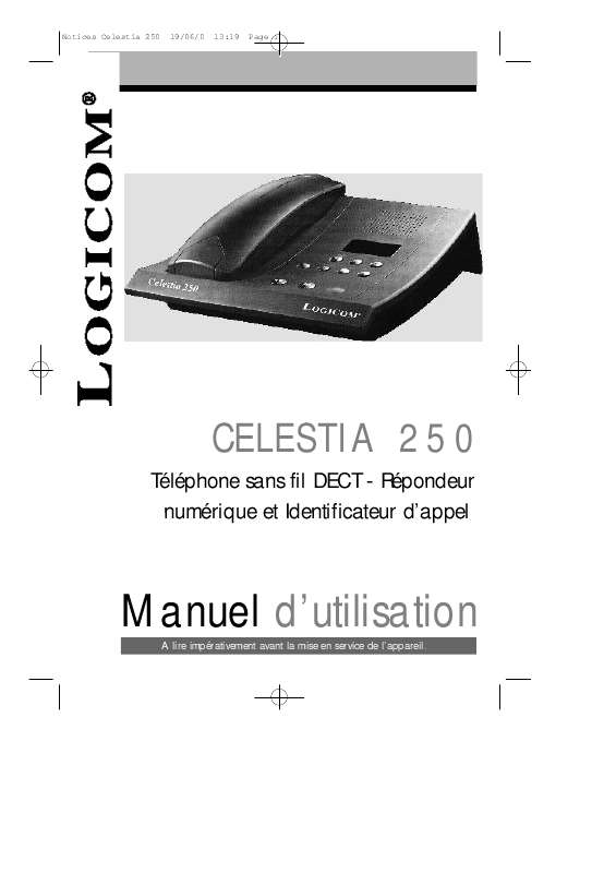 Guide utilisation LOGICOM CELESTIA 250  de la marque LOGICOM