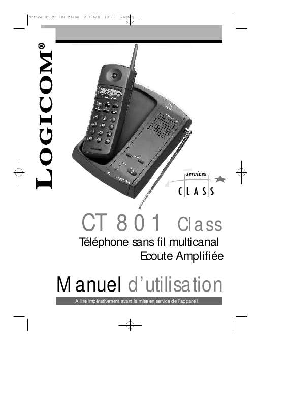 Guide utilisation LOGICOM CT 801 CLASS  de la marque LOGICOM