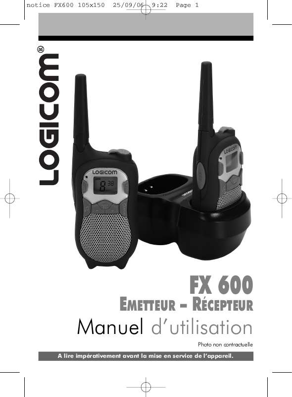 Guide utilisation LOGICOM FX 600  de la marque LOGICOM