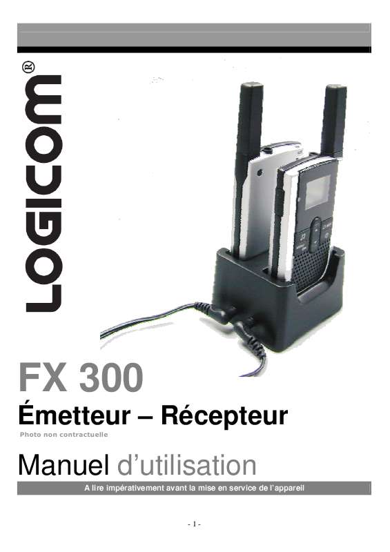 Guide utilisation LOGICOM FX300  de la marque LOGICOM