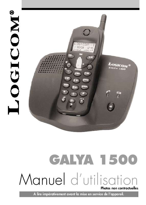 Guide utilisation LOGICOM GALYA 1500  de la marque LOGICOM