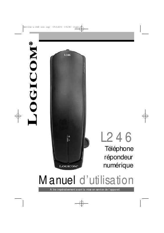 Guide utilisation LOGICOM L246  de la marque LOGICOM