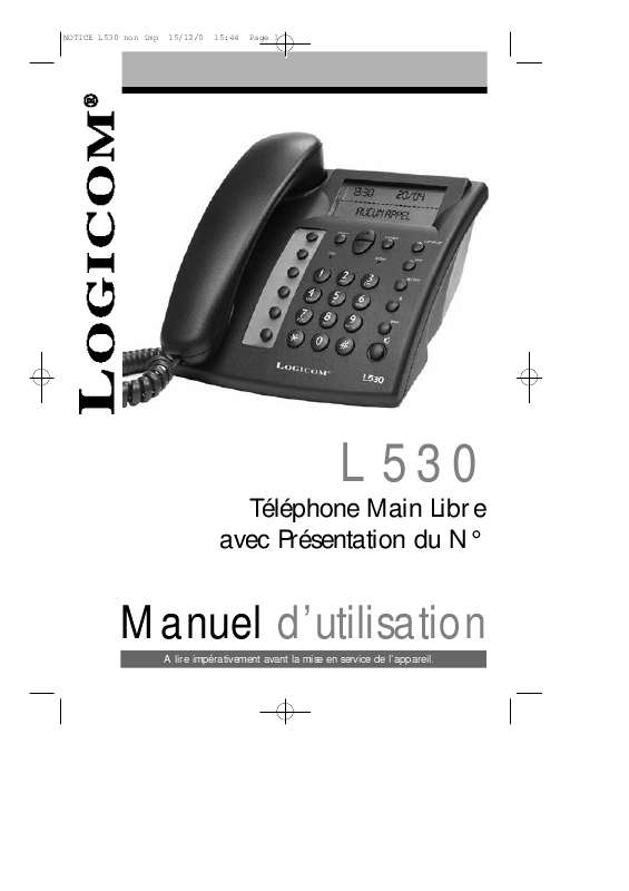 Guide utilisation LOGICOM L530  de la marque LOGICOM