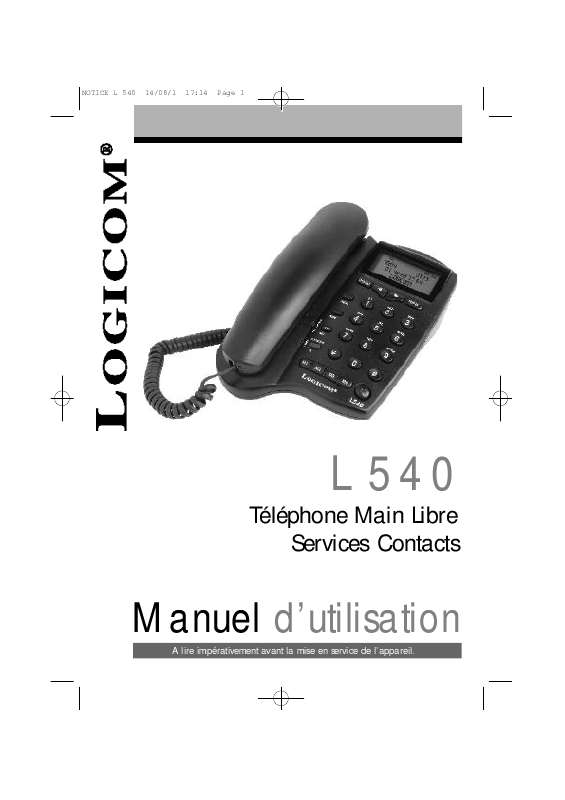 Guide utilisation LOGICOM L540  de la marque LOGICOM
