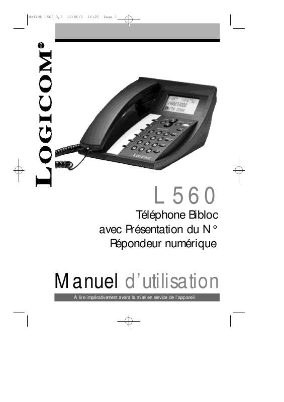 Guide utilisation LOGICOM L560  de la marque LOGICOM