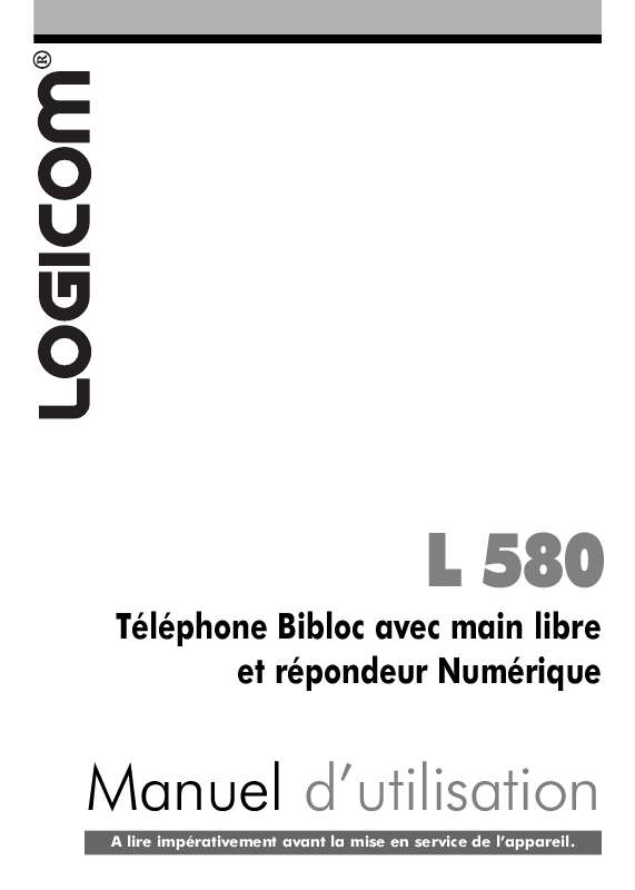 Guide utilisation LOGICOM L580  de la marque LOGICOM