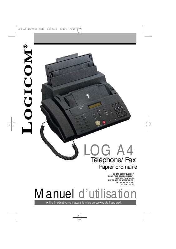 Guide utilisation LOGICOM LOG A4  de la marque LOGICOM