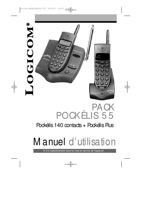 Guide utilisation LOGICOM PACK POCKELIS 55  de la marque LOGICOM