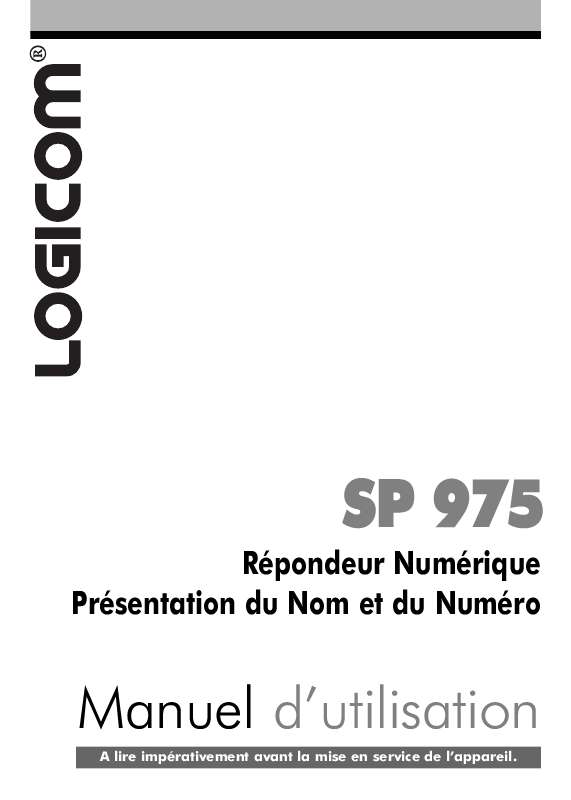 Guide utilisation LOGICOM SP975  de la marque LOGICOM