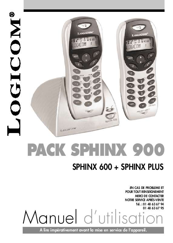 Guide utilisation LOGICOM SPHINX 900  de la marque LOGICOM