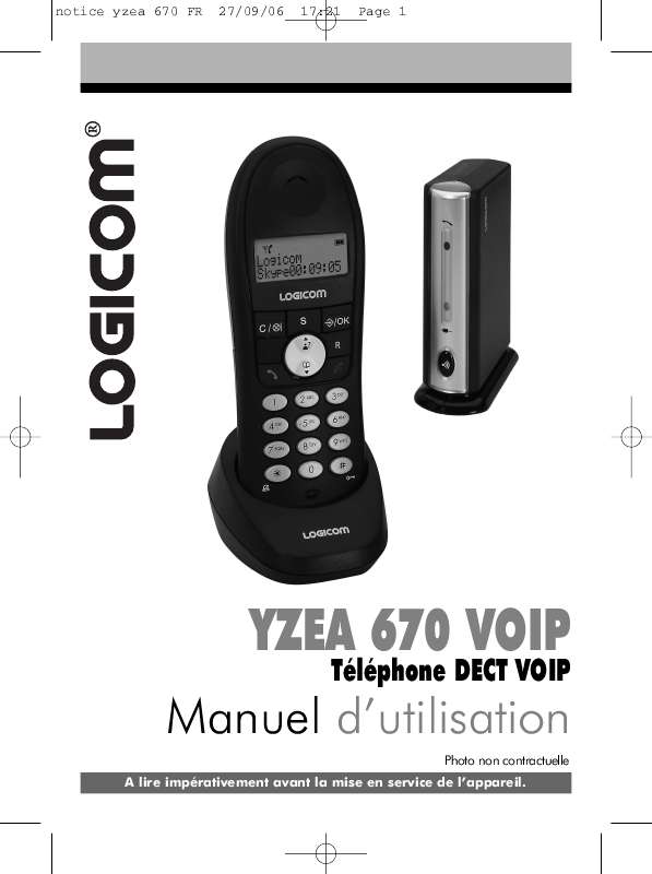 Guide utilisation LOGICOM YZEA 670 VOIP  de la marque LOGICOM