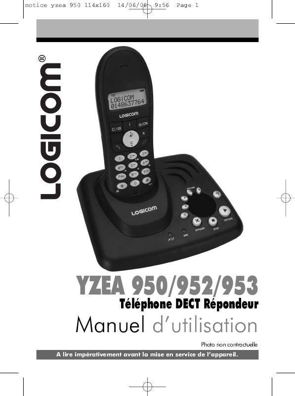 Guide utilisation LOGICOM YZEA 950  de la marque LOGICOM