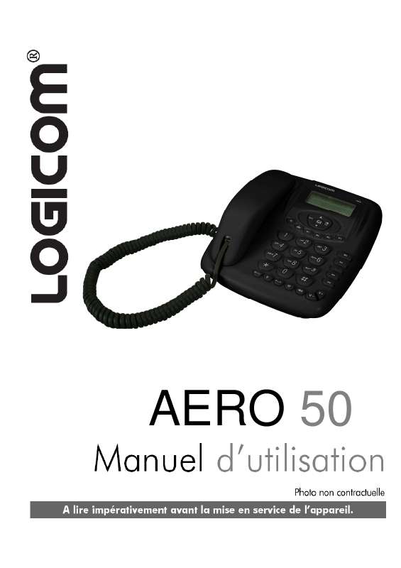 Guide utilisation LOGICOM AERO 50  de la marque LOGICOM