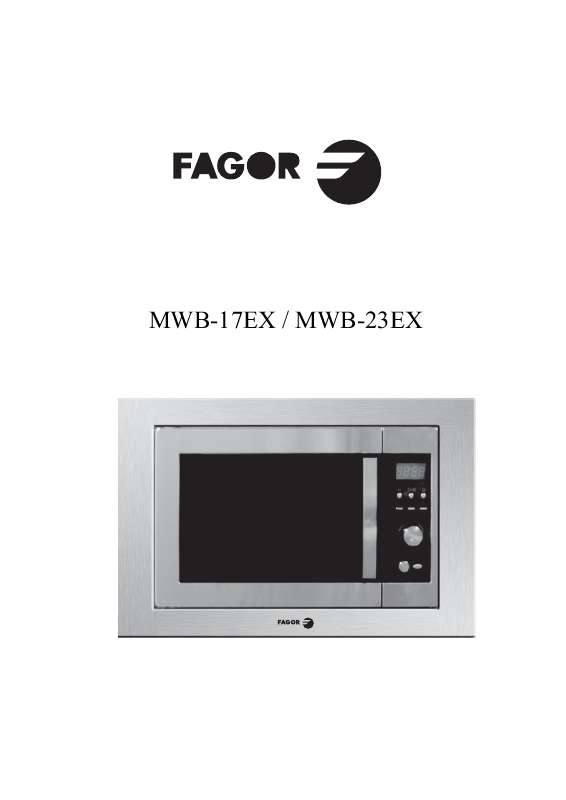 Guide utilisation FAGOR MWB 17AEX & MWB-17EX de la marque FAGOR