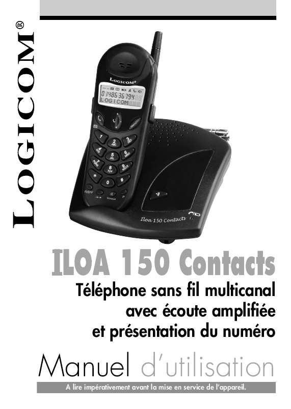 Guide utilisation LOGICOM ILOA 150 CONTACTS  de la marque LOGICOM