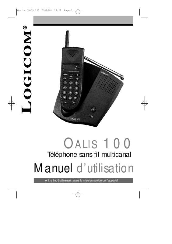 Guide utilisation LOGICOM OALIS 100  de la marque LOGICOM