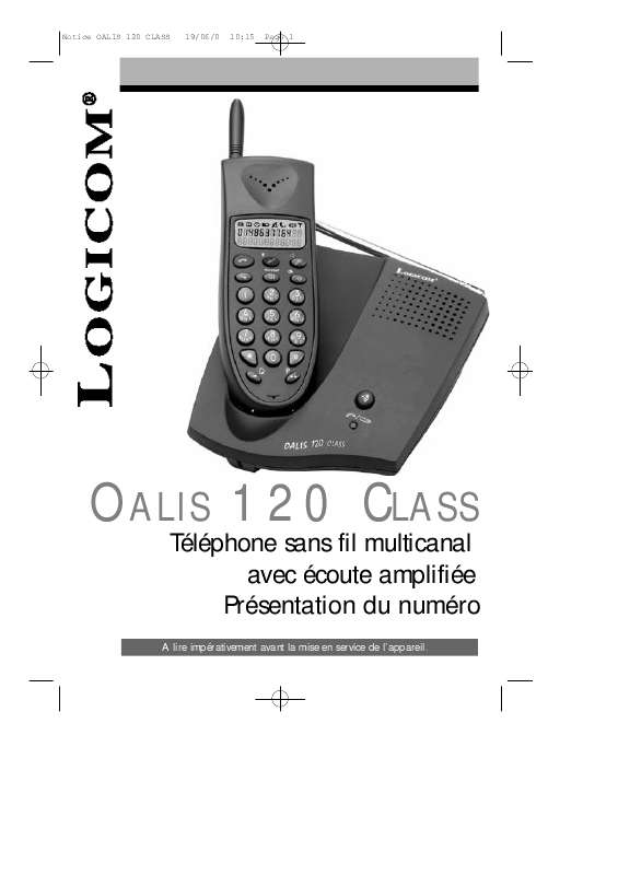 Guide utilisation LOGICOM OALIS 120 CLASS  de la marque LOGICOM