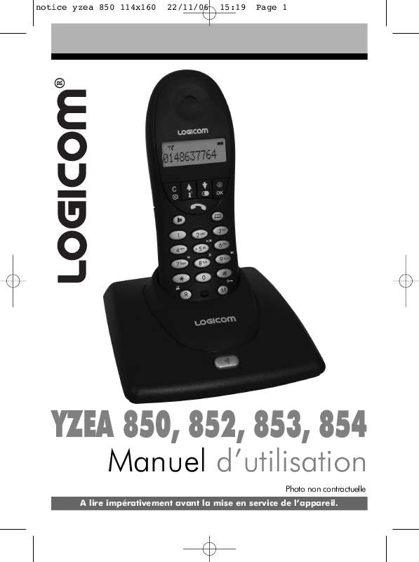 Guide utilisation LOGICOM YZEA 850  de la marque LOGICOM
