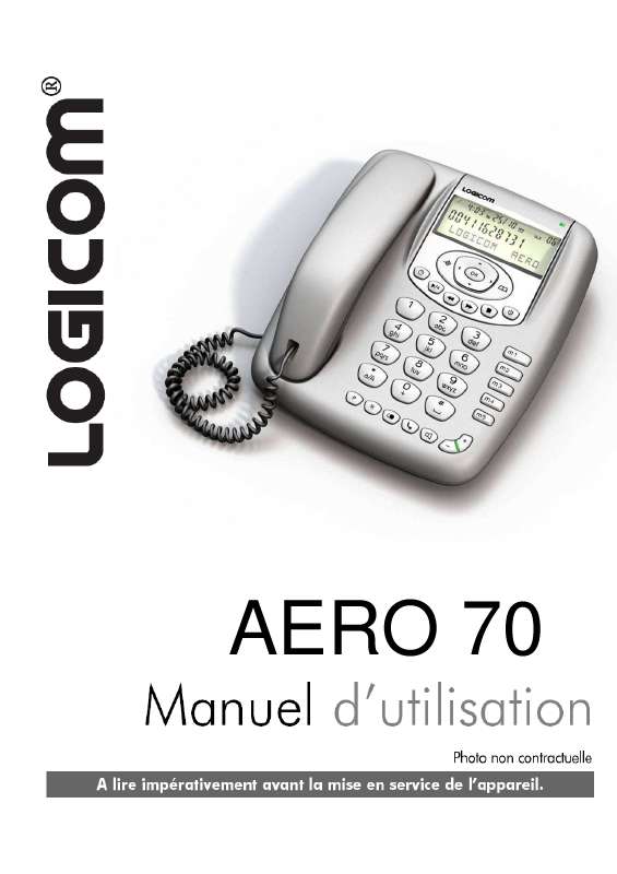 Guide utilisation LOGICOM AERO 70  de la marque LOGICOM