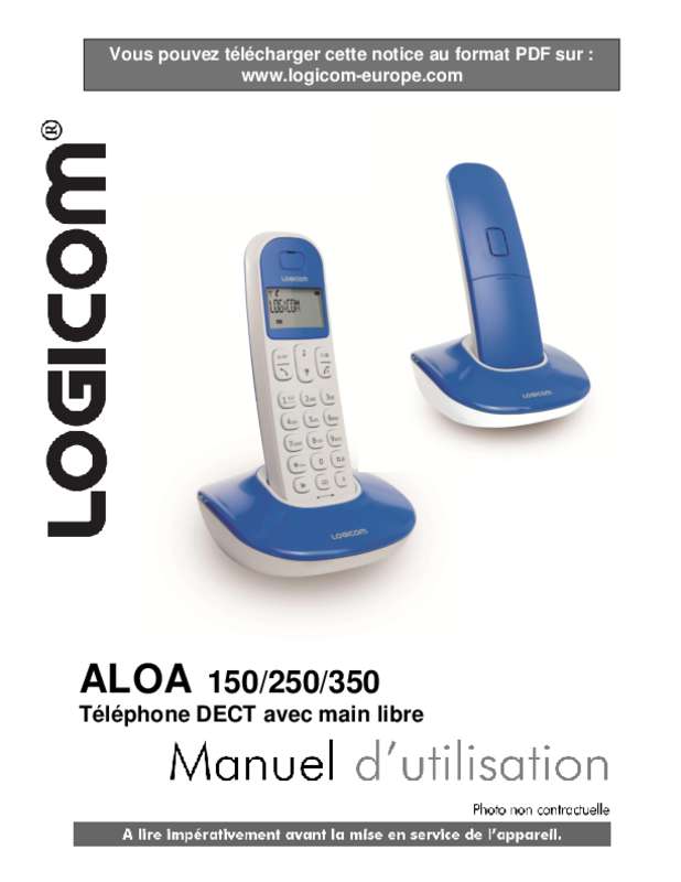 Guide utilisation LOGICOM ALOA 250  de la marque LOGICOM