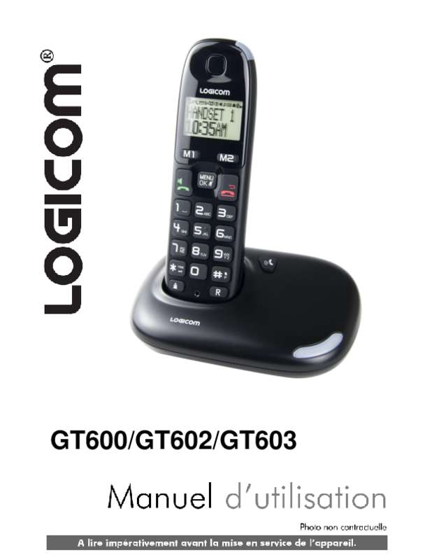 Guide utilisation LOGICOM GT 600  de la marque LOGICOM