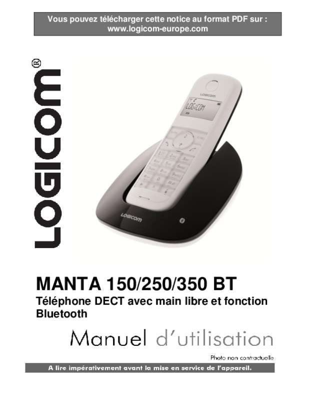 Guide utilisation LOGICOM MANTA 150 BT  de la marque LOGICOM