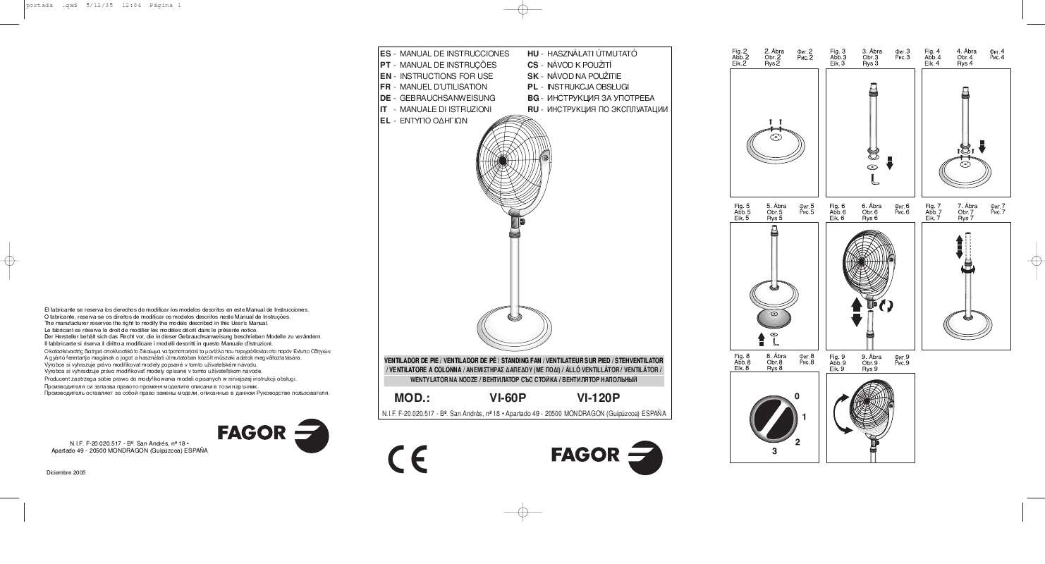 Guide utilisation  FAGOR VI-120P  de la marque FAGOR