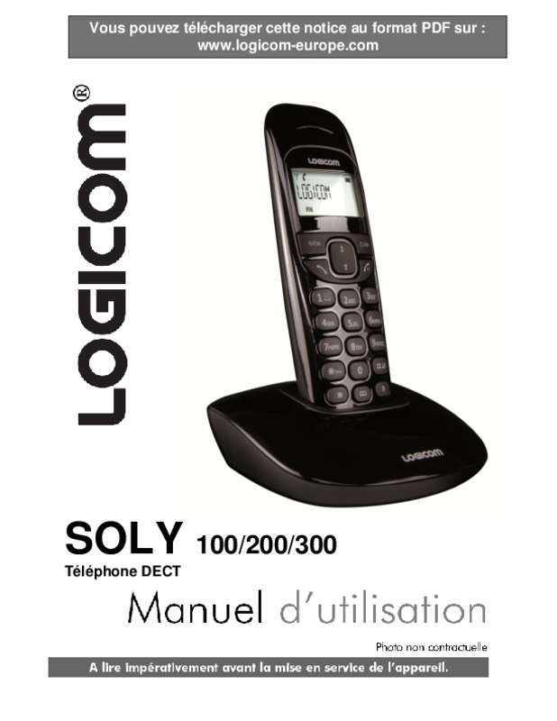 Guide utilisation LOGICOM SOLY 100  de la marque LOGICOM