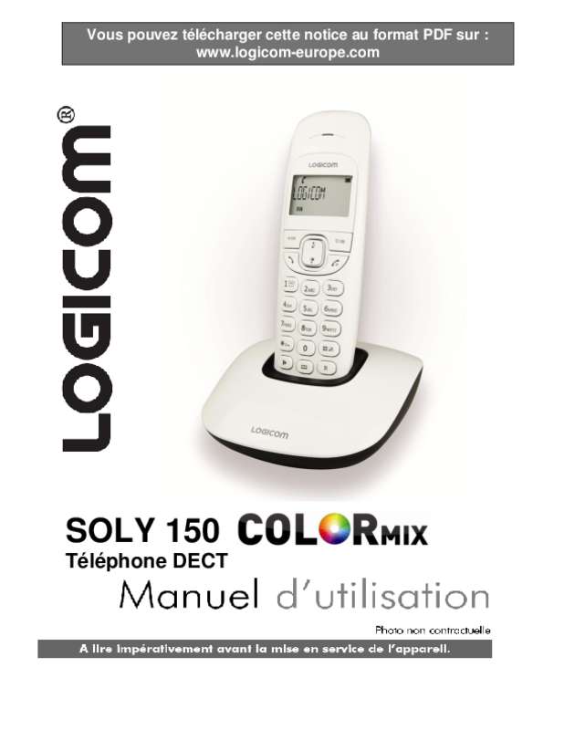 Guide utilisation LOGICOM SOLY 150 COLORMIX  de la marque LOGICOM