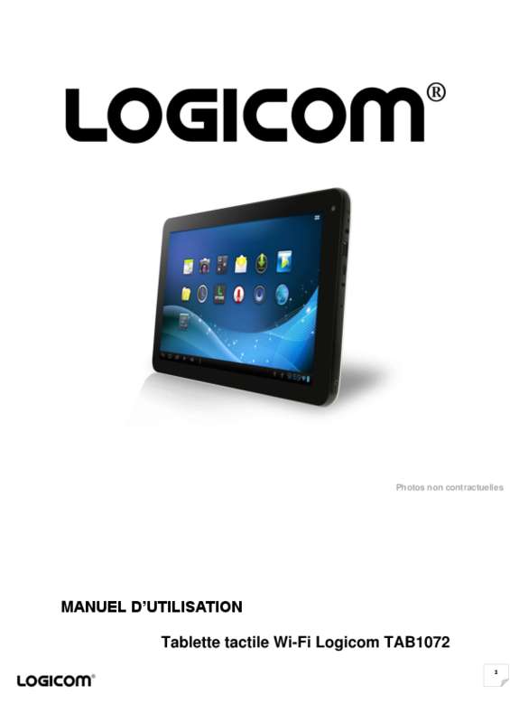 Guide utilisation LOGICOM TAB1072  de la marque LOGICOM