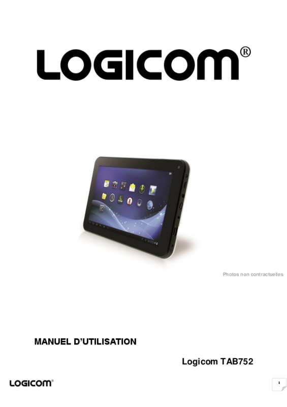 Guide utilisation LOGICOM TAB752  de la marque LOGICOM