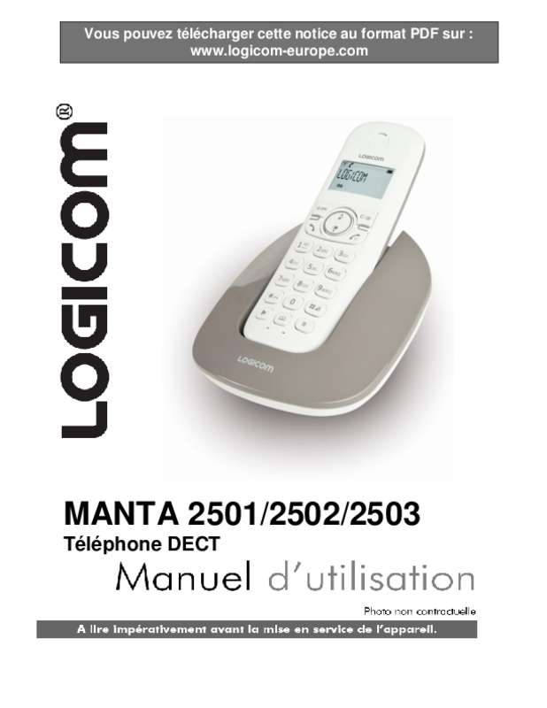 Guide utilisation LOGICOM MANTA 155T  de la marque LOGICOM