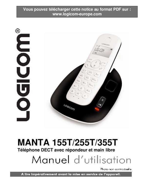 Guide utilisation LOGICOM LUNA 255T  de la marque LOGICOM