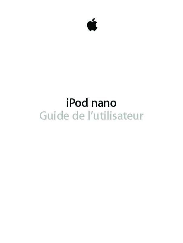 Guide utilisation APPLE IPOD NANO 16 GO  de la marque APPLE