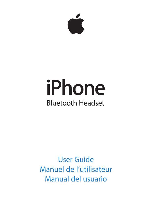 Guide utilisation APPLE IPHONE BLUETOOTH HEADSET  de la marque APPLE