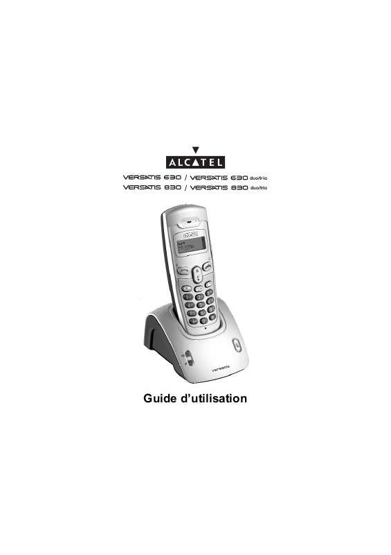 Guide utilisation ALCATEL VERSATIS 630  de la marque ALCATEL