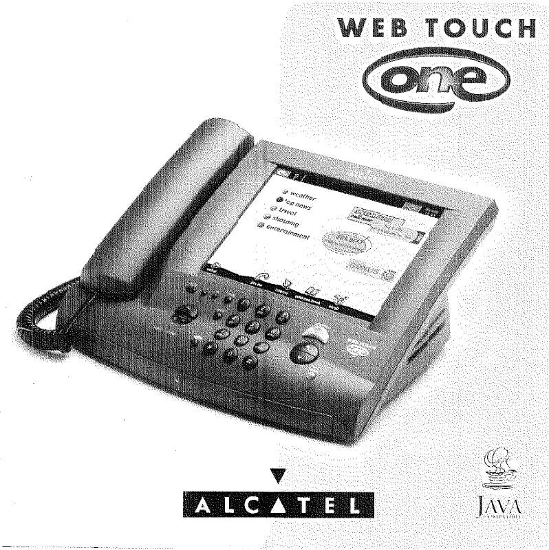 Guide utilisation ALCATEL WEB TOUCH ONE  de la marque ALCATEL