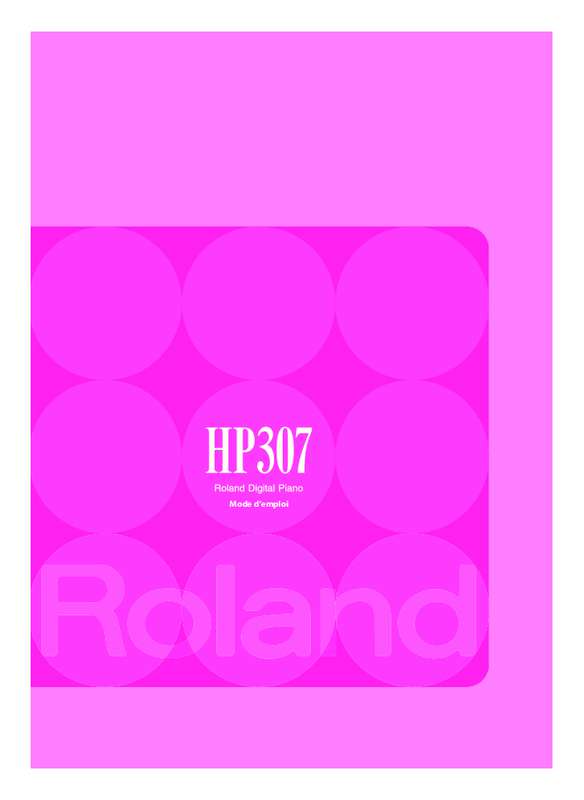 Guide utilisation  ROLAND HP307-PE  de la marque ROLAND