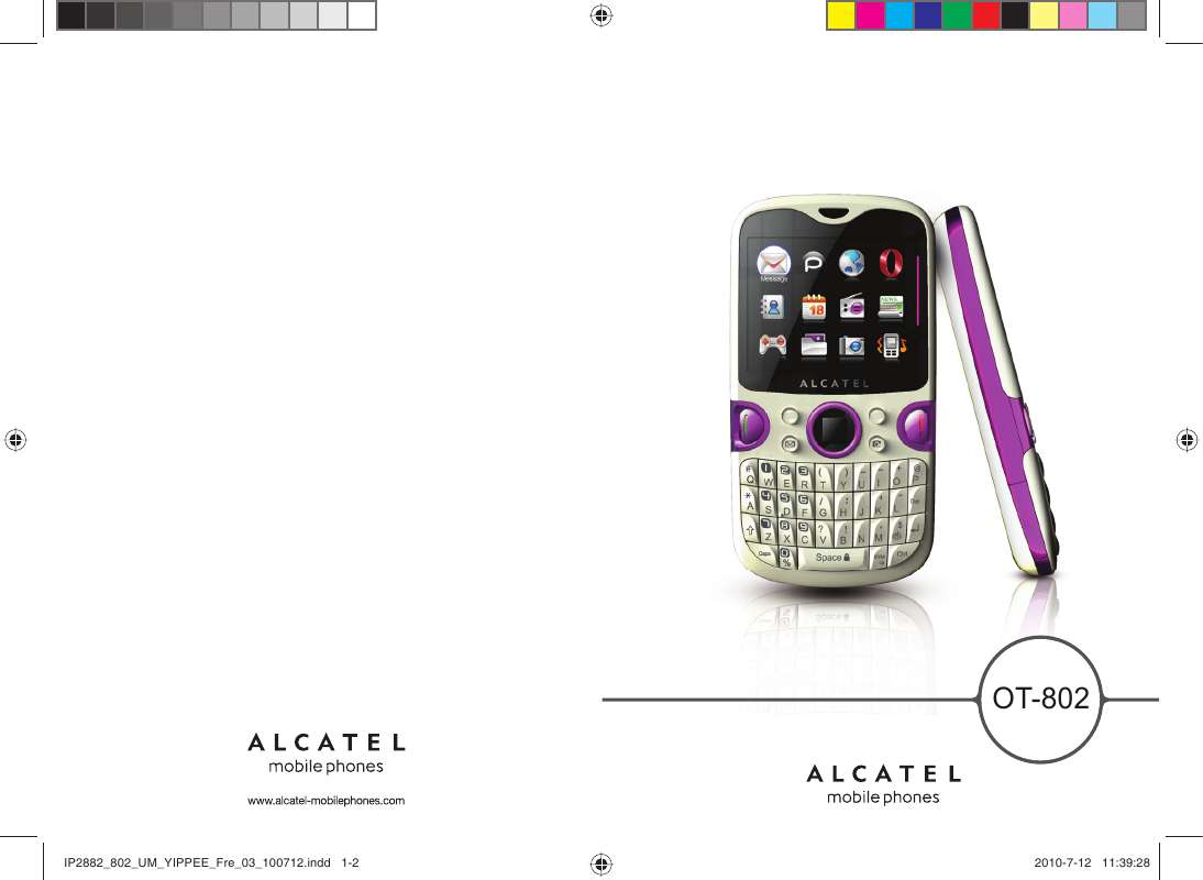 Guide utilisation ALCATEL OT-802A  de la marque ALCATEL