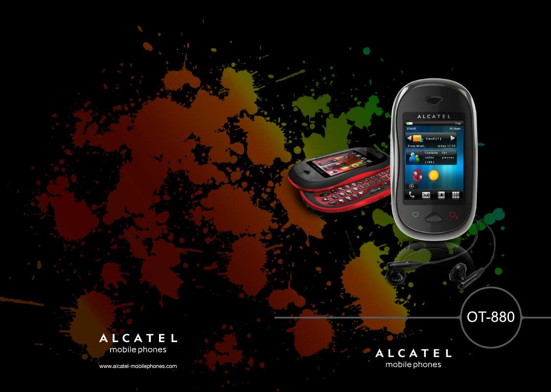 Guide utilisation ALCATEL OT-880 CARBON  de la marque ALCATEL