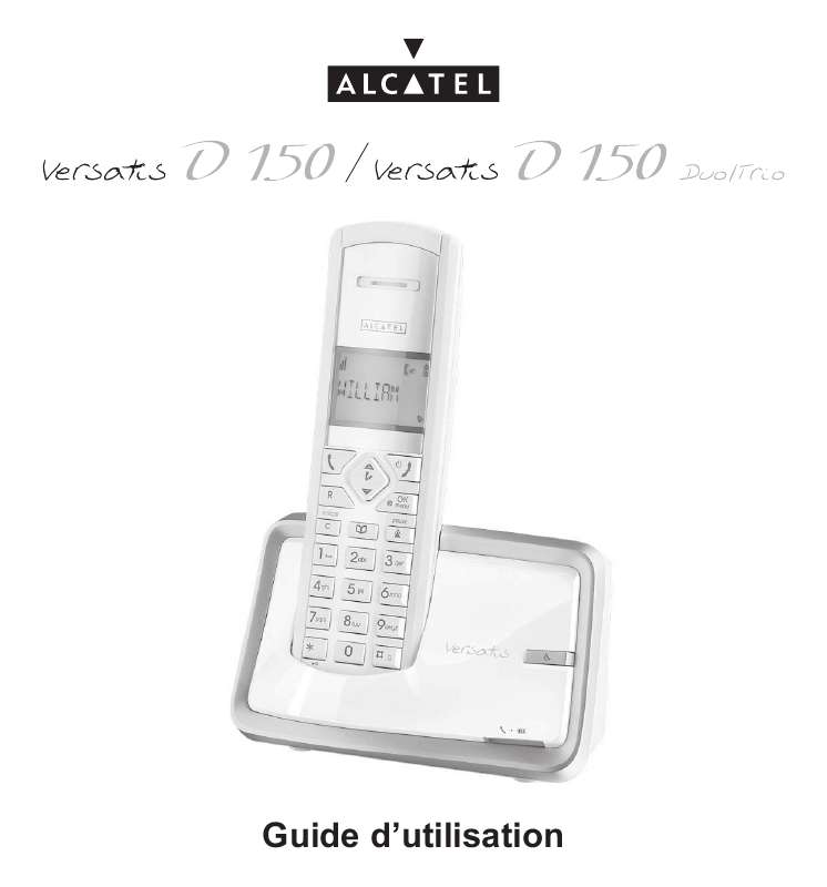 Guide utilisation ALCATEL VERSATIS D150 DUO  de la marque ALCATEL