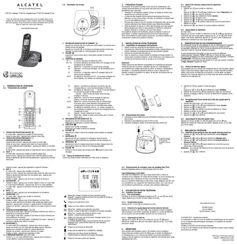Guide utilisation ALCATEL F570 VOICE  de la marque ALCATEL